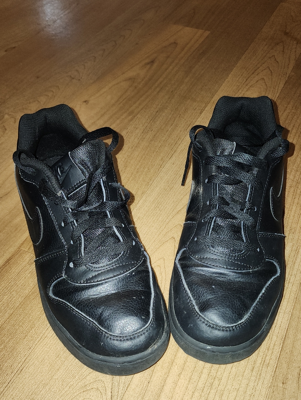 Nike Ebernon Black Low-Top Leather Sneakers